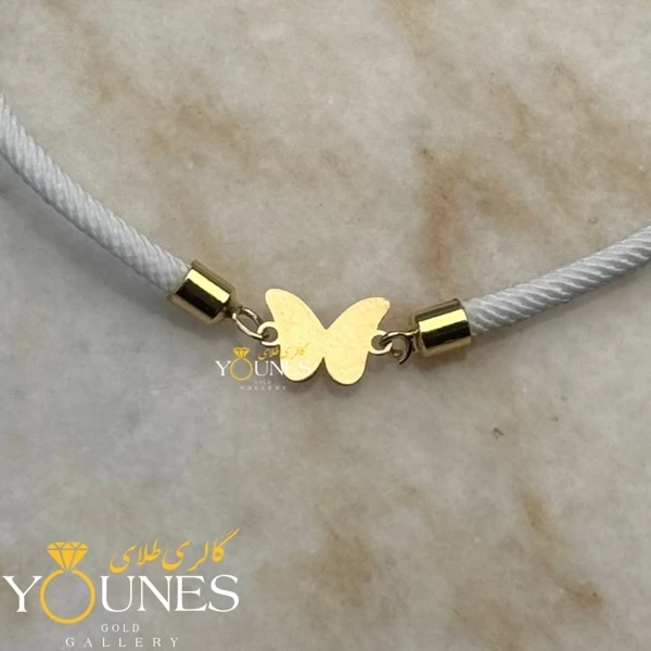 دستبند پروانه تو پر طلا لیزری